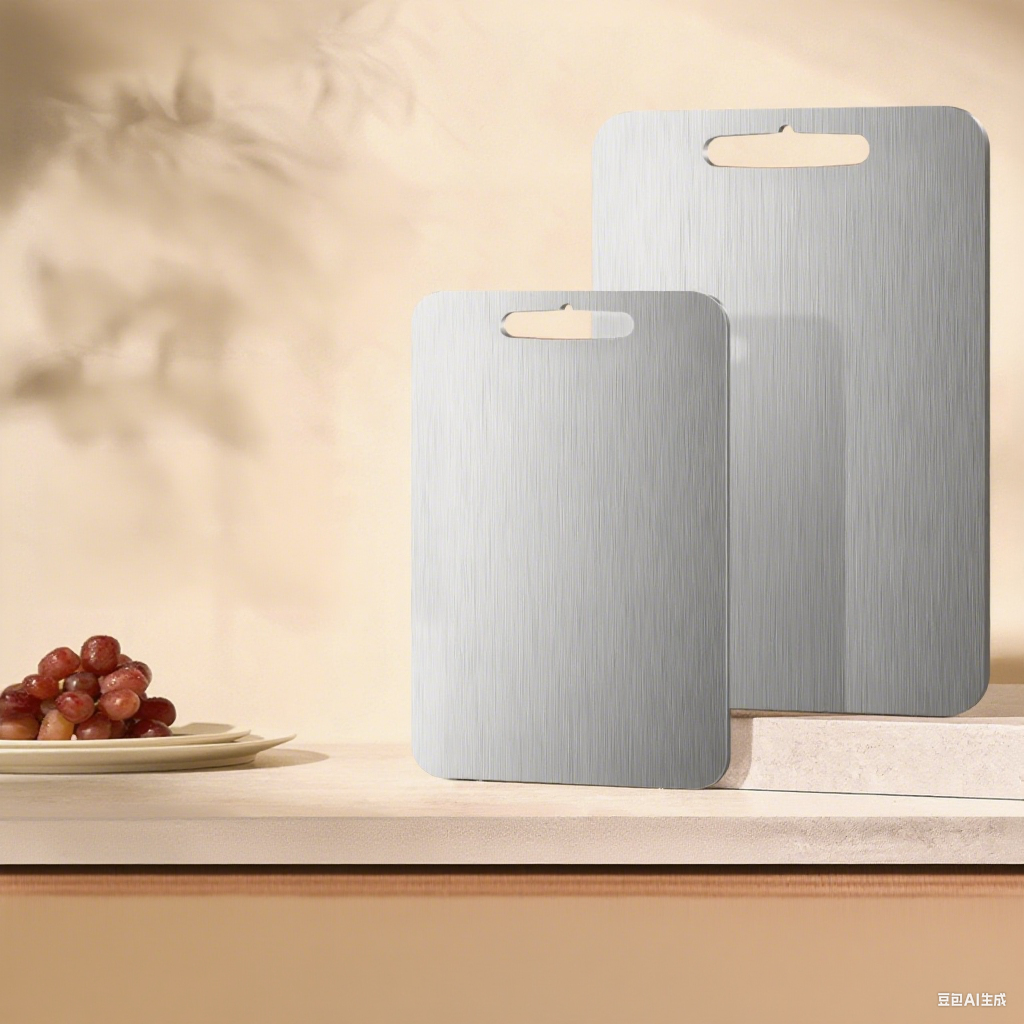 Food Grade Kitchen Pure Titanium Cutting Board Easy Clean Design Anti-Mold & Antibacterial with Rust Resistance big size