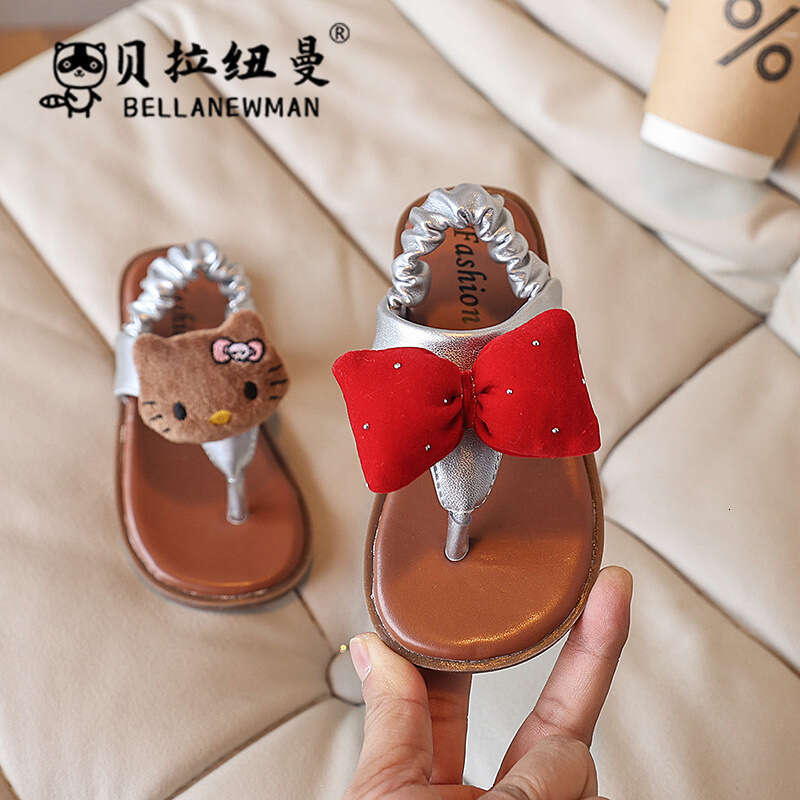 Children's 2025 Summer New Girls Cartoon Cute Flip-Flop Sandals Toddler Beach Shoes