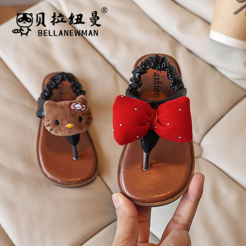 Children's 2025 Summer New Girls Cartoon Cute Flip-Flop Sandals Toddler Beach Shoes