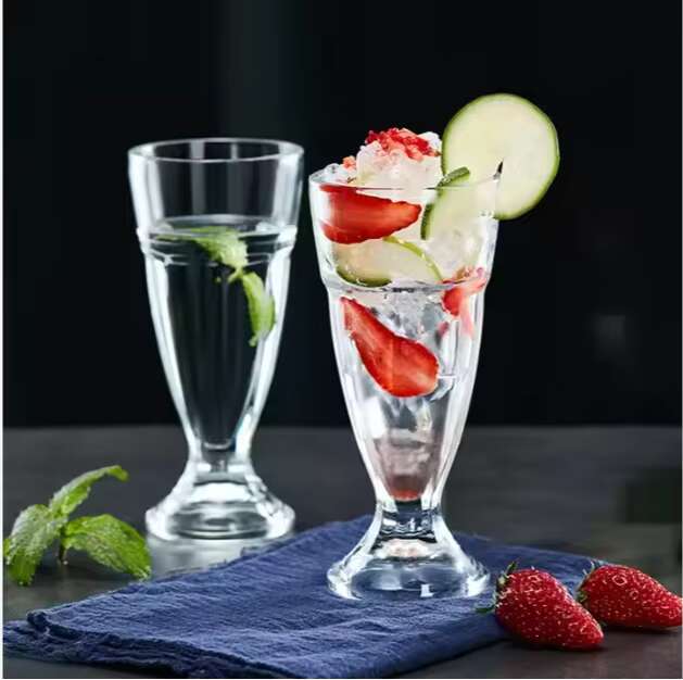 Wholesale 300ml 10.1oz Classic Design Stemless Cold Water Glass Drinking Ice Cream Cup for Parties