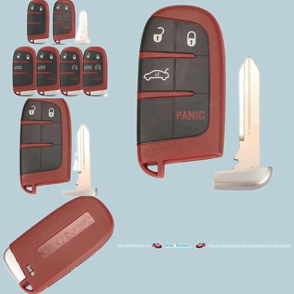 Update Jingyuqin 2/3/4/5 Butttons Car Key Case Shell Fob For SRT Hellcat Redeye Widebody 19 20 21 22