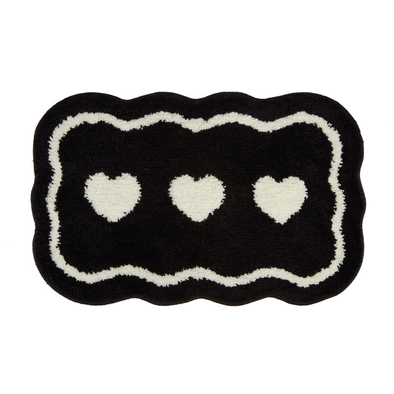 Designer carpet bathroom absorbent floor mat household thickened fluff bathroom non-slip foot mat flocked carpet