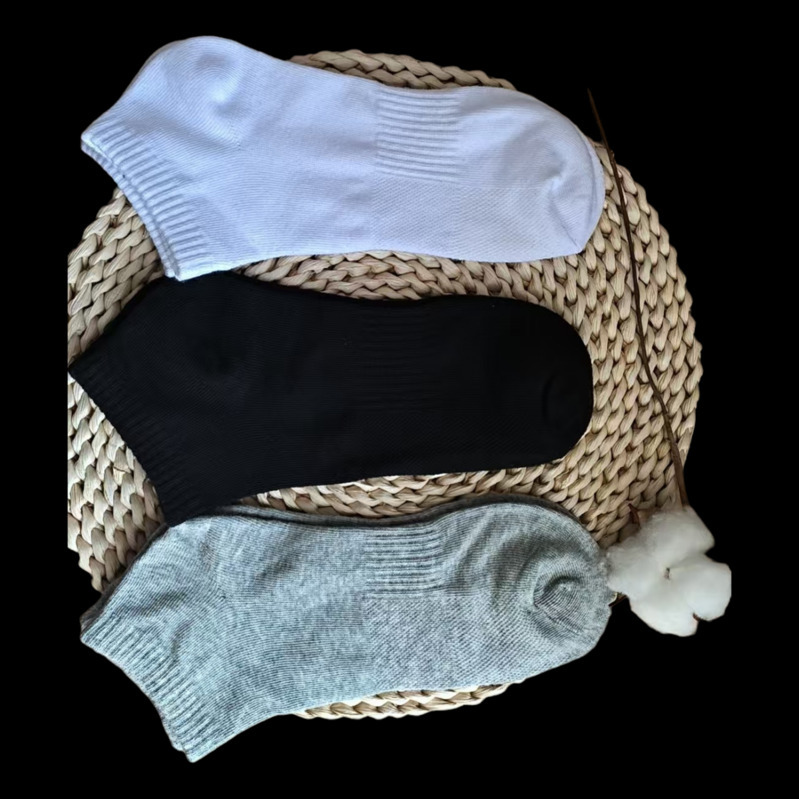Combed cotton drawstring waist solid color socks for high-end people in hot summer areas have a certain anti-odor effect A pack of 10 pairs wholesaler