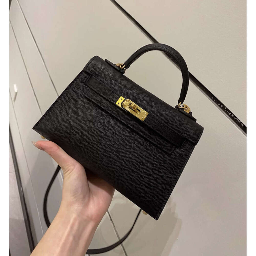 2025 Second Generation Fashion Trend Single Shoulder Crossbody Handbag Genuine Leather Women's Palm Print Cowhide Small Square Bag