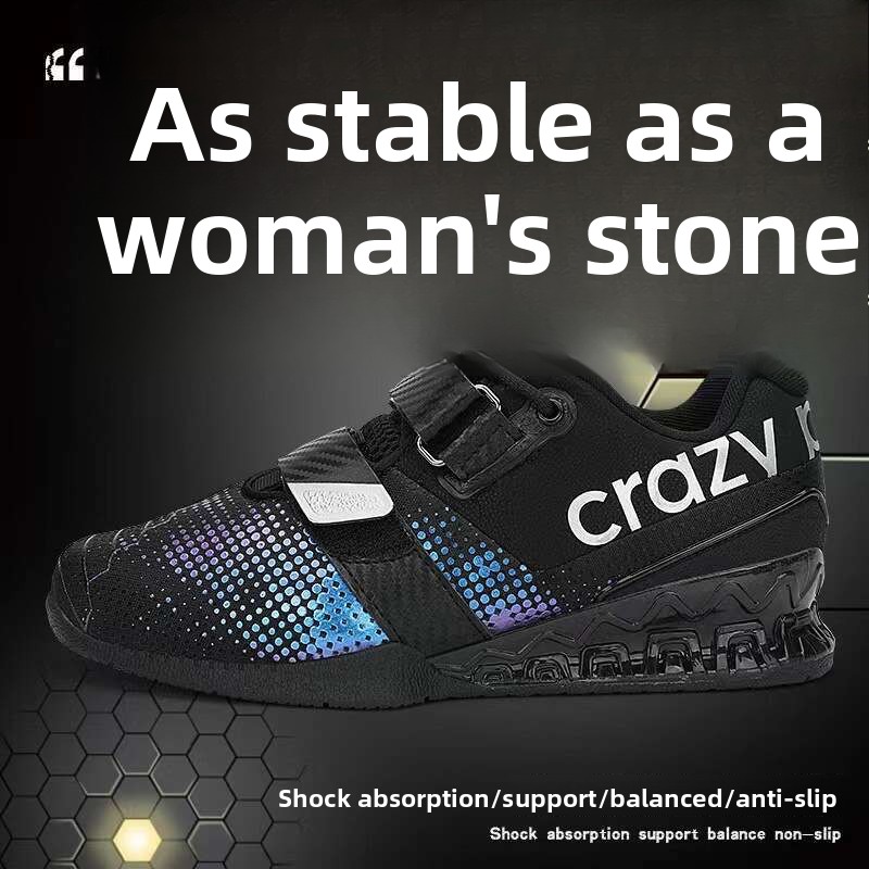 weightlifting shoes sports shoes professional indoor gym strength support training deadlift fitness shoes shock absorption and nonslip