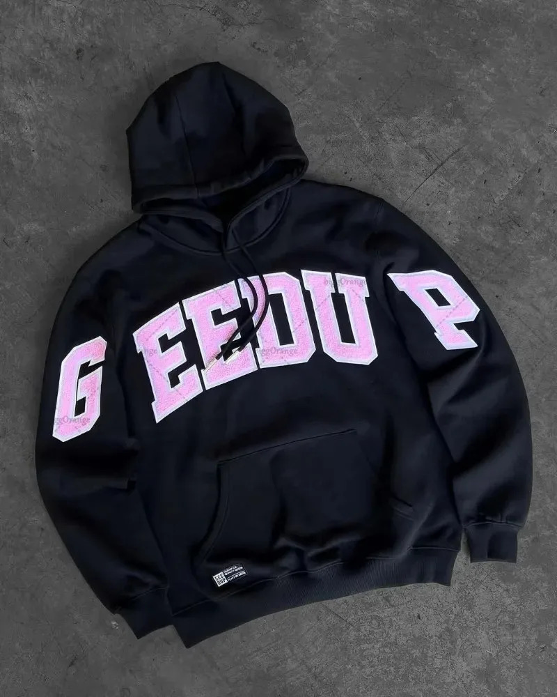 American Colorful Color Letter Oversized Hoodie Womens Fashion Loose Clothing with Head Pocket Long Sleeve Sweatshirt 250707