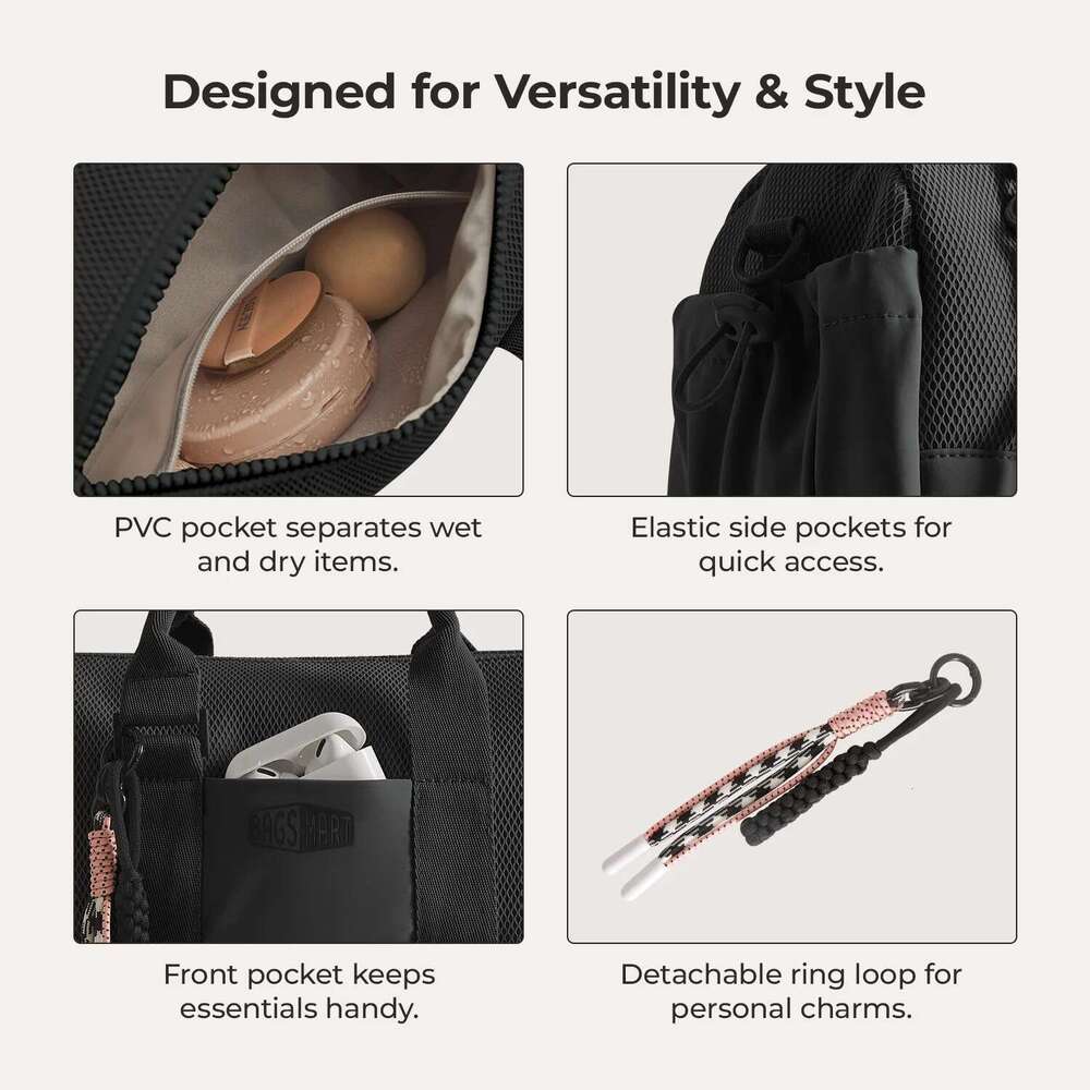 Boston for Women Mini Duffel Shoulder Crossbody Bag Waterproof with Wet Pocket Gym Travel Daily Beach Weekender