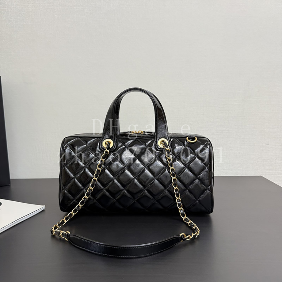 25A Bowling Bag Designer Bag Large size 31cm Genuine Leather Shoulder Bag Diamond quality Luxury Handbag With box C729