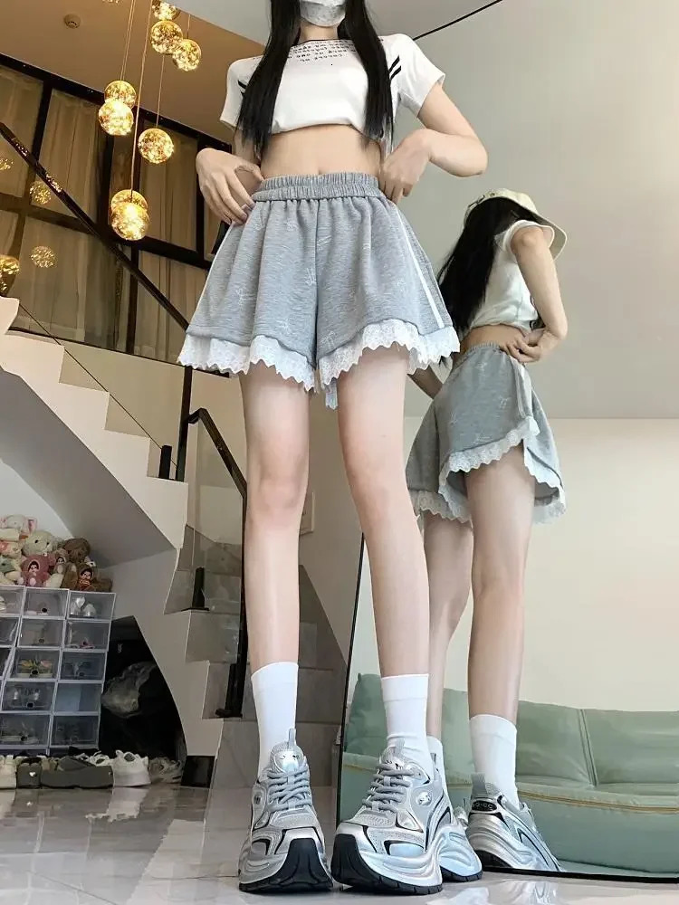 Female Short Pants Cotton Baggy High Waist Kawaii 2000s Clothes Y2k Streetwear Womens Shorts Comfy Outdoor 250704