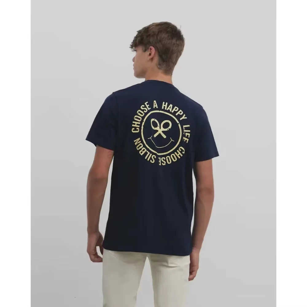 Silbon Fashion T-Shirt for Men Y2K Tops Harajuku Luxury Brand Letter Printing Tee Summer Short Sleeve Tee Redtube M250714