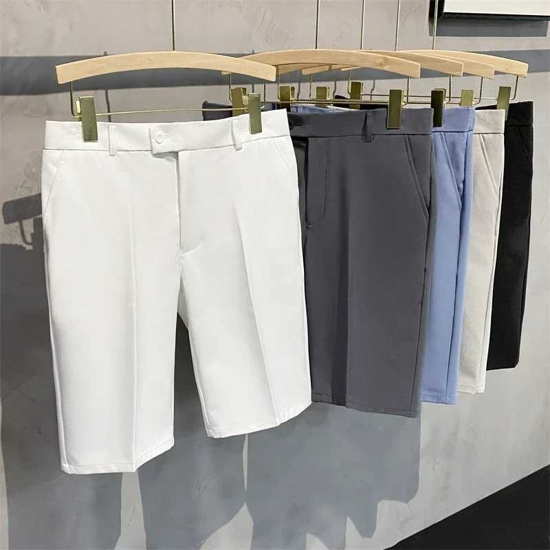 2025 Chino Shorts Men Front Pleated Shorts Casual Bermuda Work Wear Shorts Korean Fashion Pants for Summer XJ250714