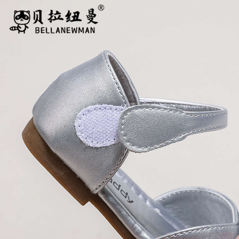 SHEIN Niche Design Girls' Princess Shoes 2025 Summer New Fashion Children's Rhinestone Closed-Toe Sandals