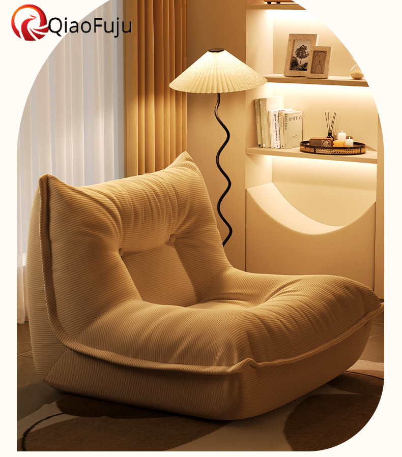 Foreign trade vacuum compression lazy sofa chair designer living room single dumpling sofa leisure seat balcony export packaging bedroom small sofa