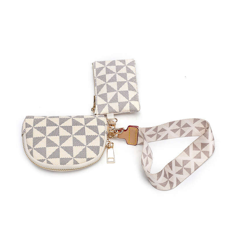 Printed Purse Combination Wallet 2024 Mini Fashion Zipper Coin Bag Simple Clutch Card Holder Pendant