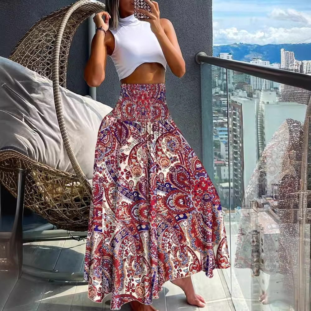 2025 New Women's Skirt Summer Style High Waist Slim fit Printed Women's Skirt New Women's Multi print Half length Skirt New Designer Dr