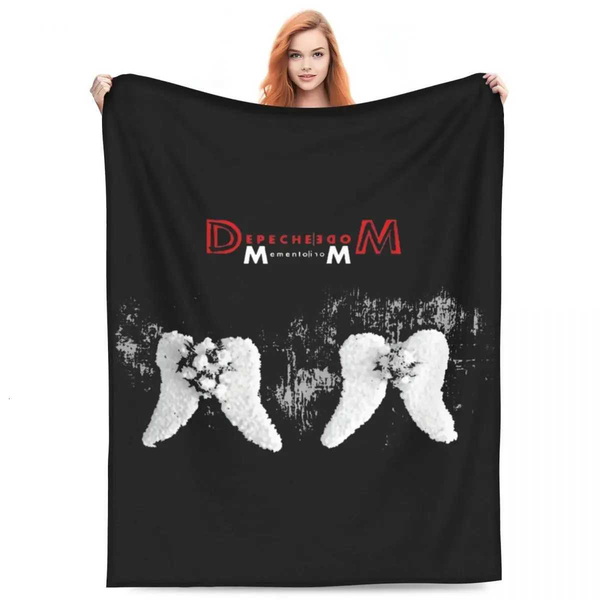 Depeche Cool Mode Blankets Velvet Print Breathable Lightweight Thin Throw Blanket for Bed Travel Quilt X2507141