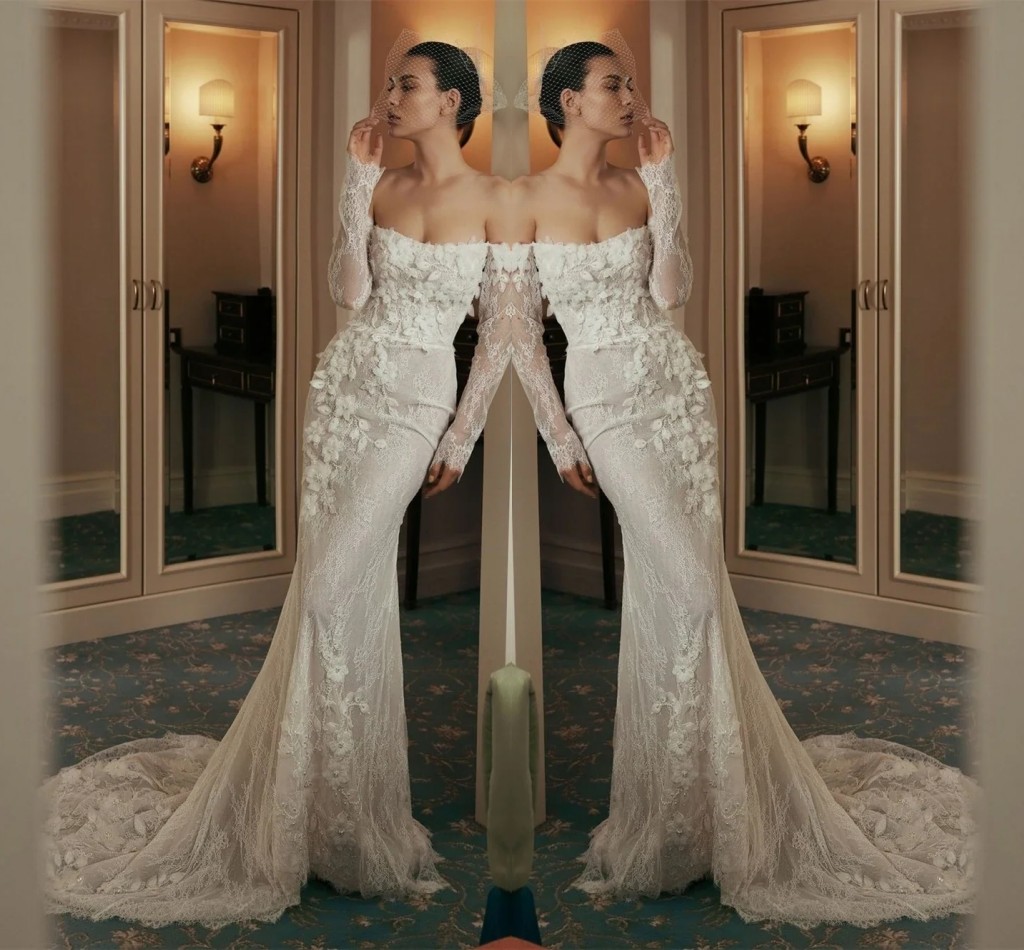 2025 Sexy Mermaid Wedding Dress Strapless Full Off Shoulder Sleeves Lace Church Bridal Gowns For Bride Vestidos De Noiva
