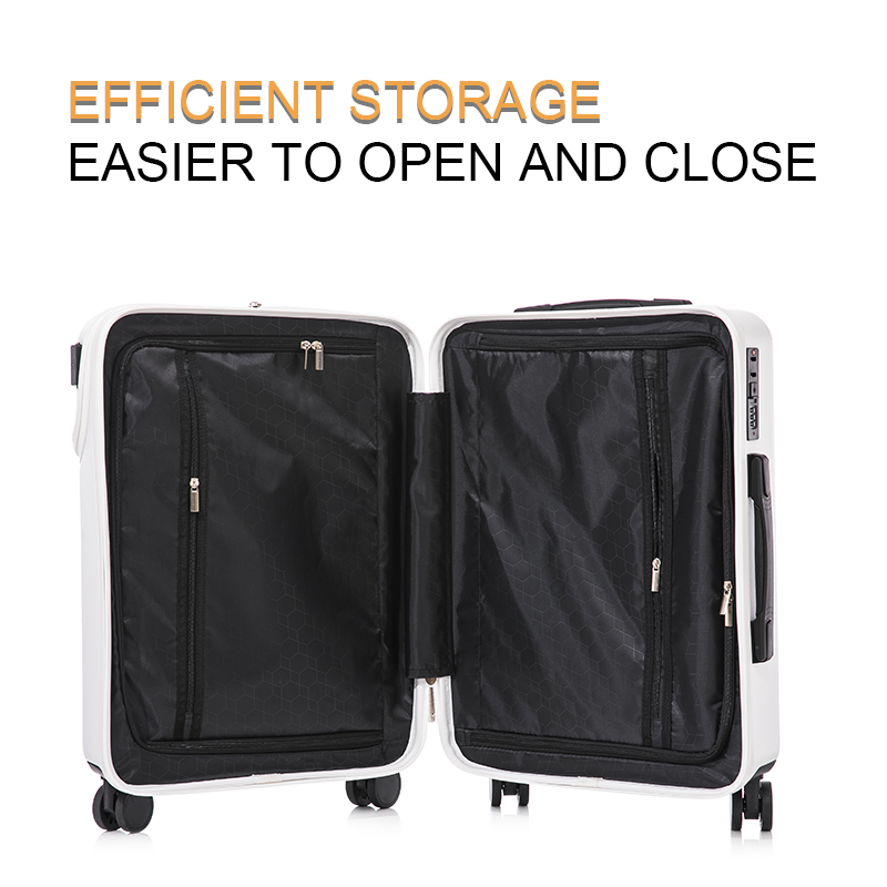 20-inch Front Opening Carry-On Luggage, Easy Access Laptop & Passport, with USB Charging Port,TSA lock