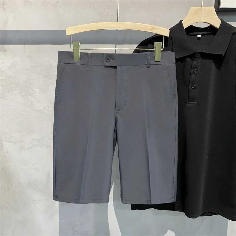 2025 Chino Shorts Men Front Pleated Shorts Casual Bermuda Work Wear Shorts Korean Fashion Pants for Summer XJ250714