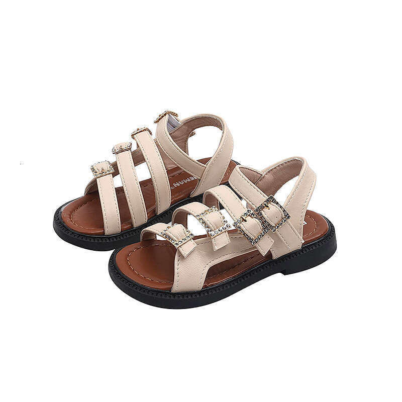 Choice Girls' Metal Buckle Versatile Roman 2025 Summer New Children's Open-Toe Beach Big Kids' Sandals