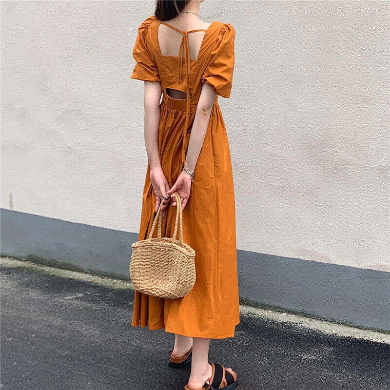French Style Platycodon For Women Summer New Waist-Cinching Slimming Elegant Short Sleeve First Love Dress B5