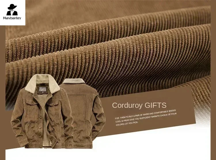 Male Cotton Jackets Padded Warm Loose Parka Coat Corduroy Short Jacket Man Solid Zip Windbreaker Winter Mens Fleece Jacket 250708