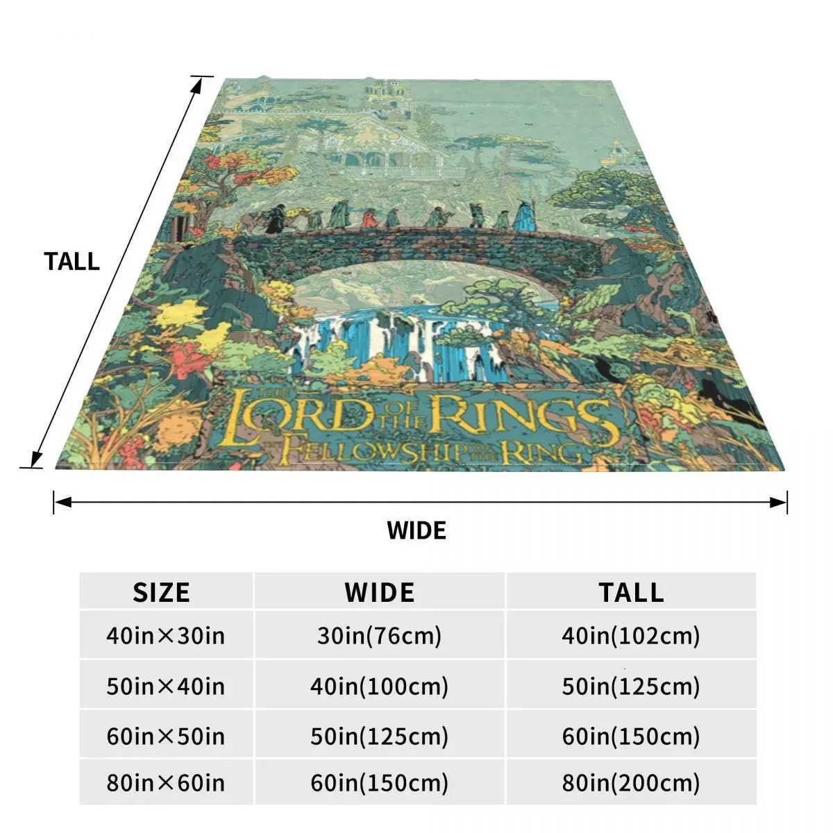 Vintage Ring Lord Movie Flannel Blanket Peace Nature Warm Throw Blanket for Chair Sofa Bed Novelty Bedspread Sofa Bed Cover X250714