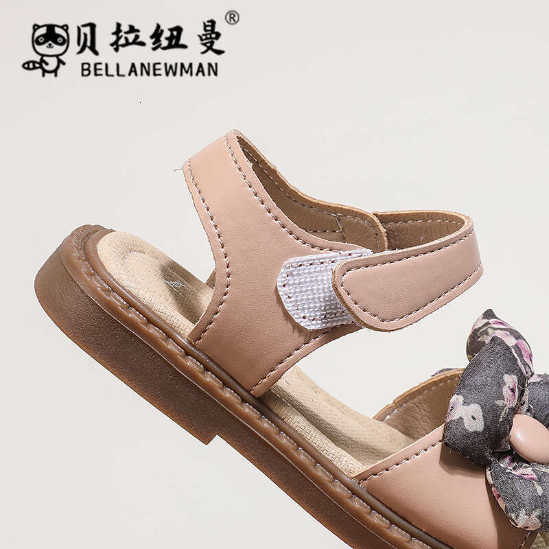 Girls Little Flower Princess Sandals 2024 Summer New Korean Style Soft Sole Children Open Toe Beach Shoes