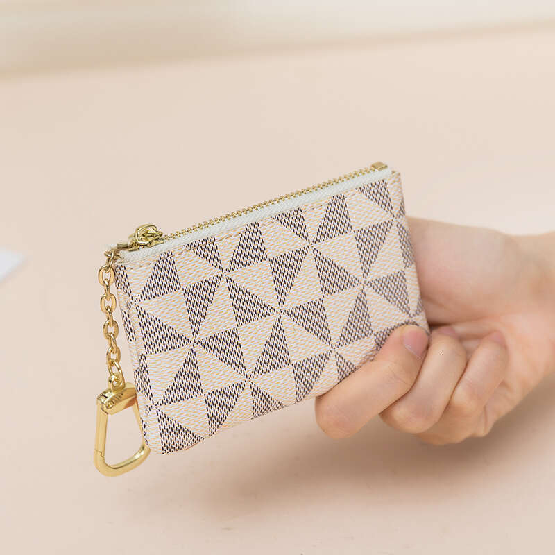 Lacel Urwebin Designer Card Wallet Leather Retro Coin Trend Creative with KeyChain Small Zipper Purse Portable Versatile coin Pouch CardHolder Clutch 