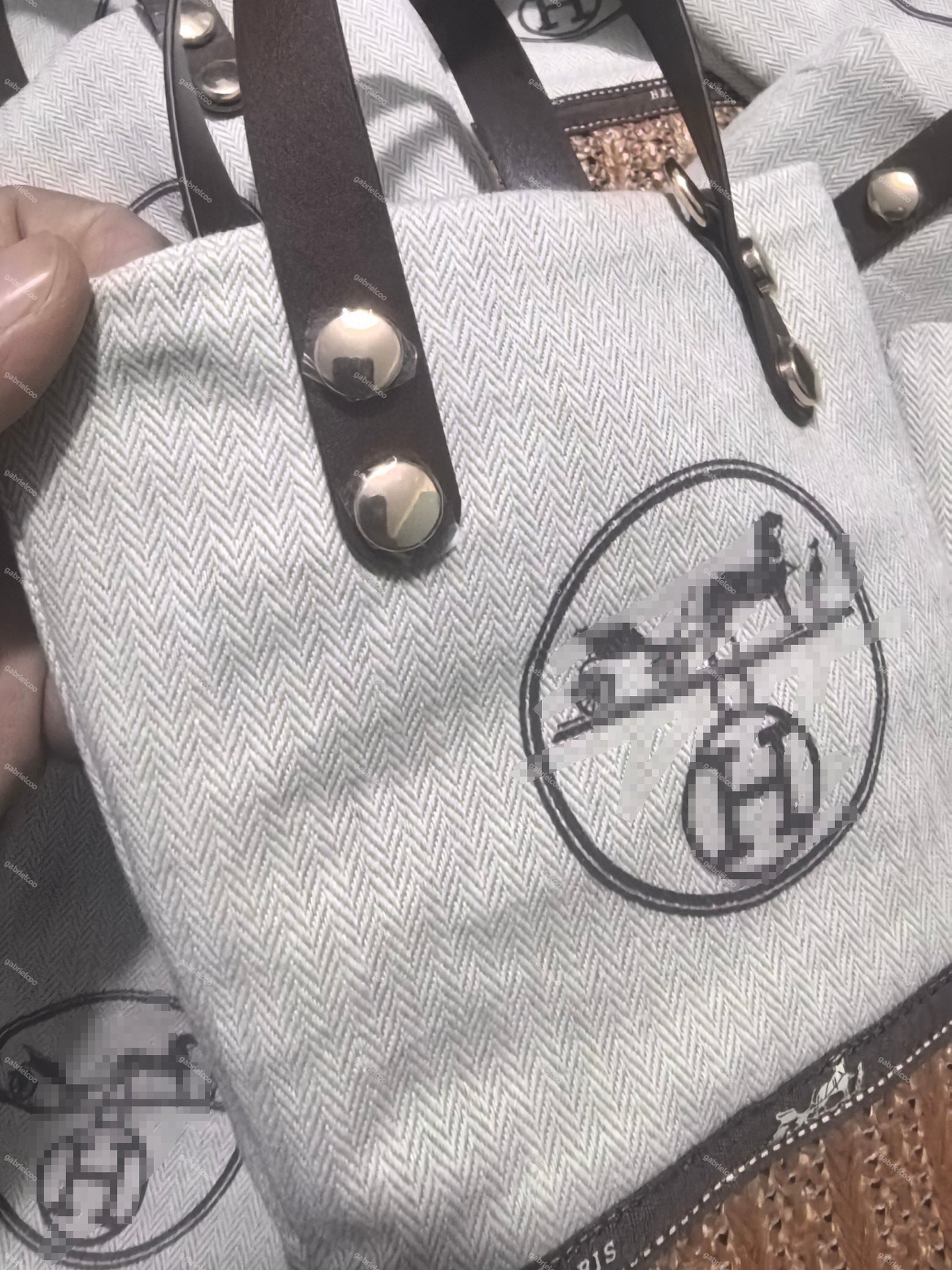 Storage Boxes Fashion Canvas Women's Tote Drawstring Bucket Bag Elegant Casual Handbag for Ladies, Beach, Shopping