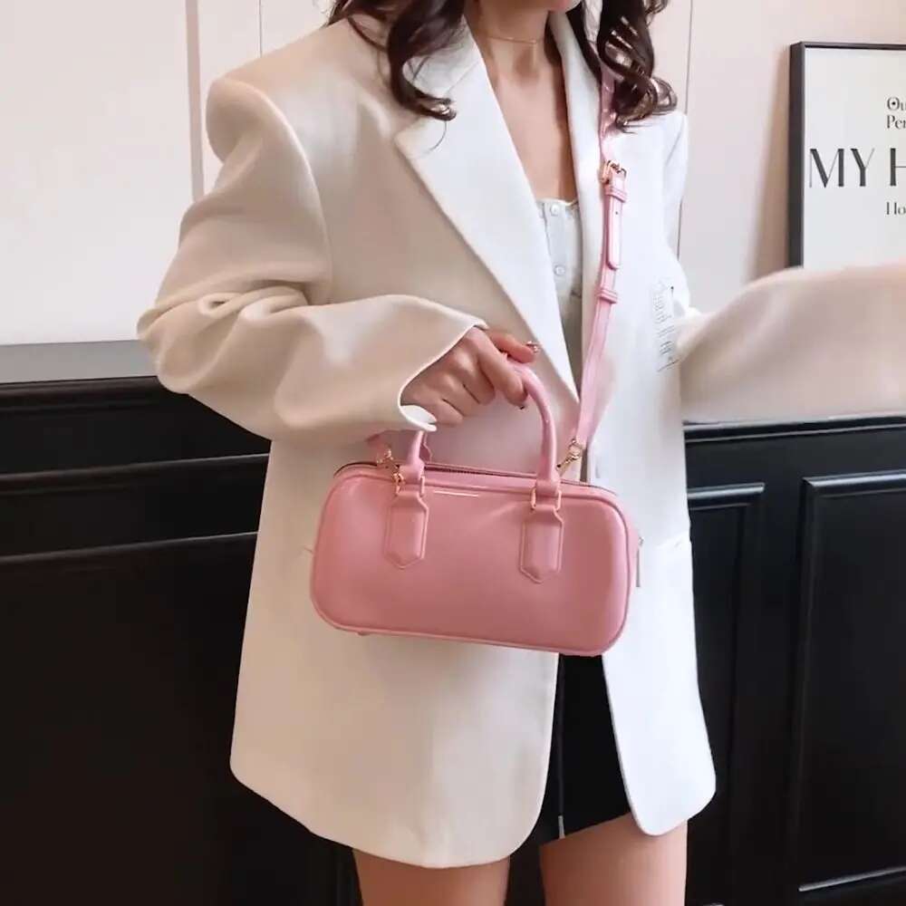 Simple Solid Color Jelly Hobos Handbag Casual Dirty Resistant Summer Bag PVC Waterproof Crossbody Satchel Commuting
