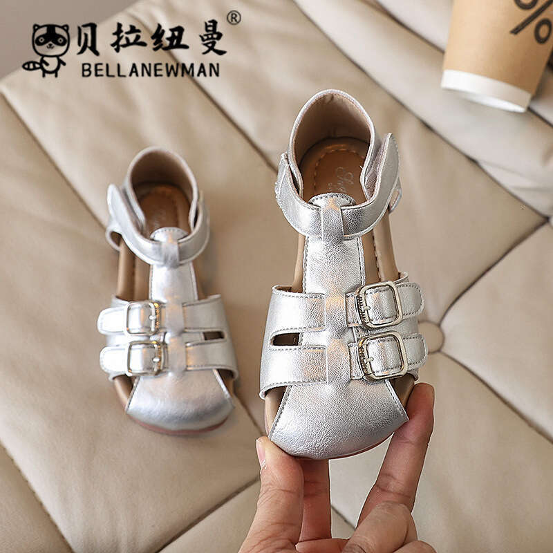 Choice Style Children's Woven Closed-Toe Sandals 2025 Summer New Fashion Soft Sole Beach Shoes for Kids
