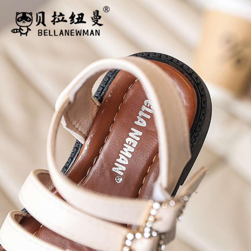 Choice Girls' Metal Buckle Versatile Roman 2025 Summer New Children's Open-Toe Beach Big Kids' Sandals
