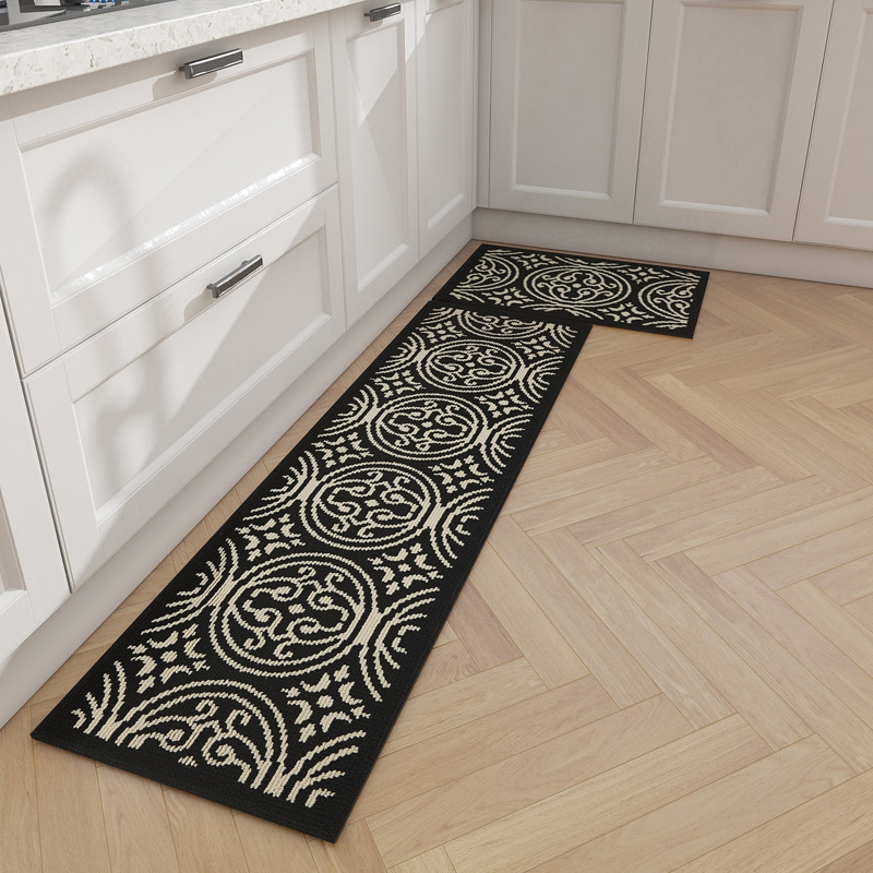 Designer carpet, kitchen floor mat water-absorbing and oil-proof foot mat household machine washable long carpet dirt-resistant non-slip and anti-drop