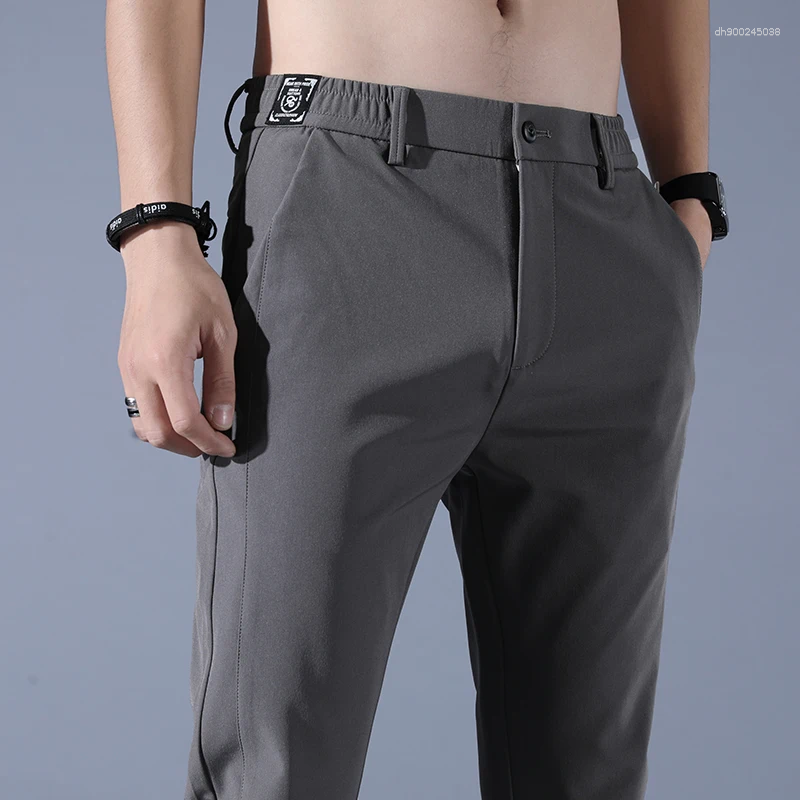 Men's Pants Spring Summer Ultra-thin Stretch Slim Straight Casual High Quality Fashion Breathable Golf Sports Trousers