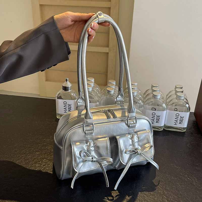 Cross border foreign trade large capacity women s bag new ballet leisure style bow underarm bag designer bag multifunctional shoulder bag