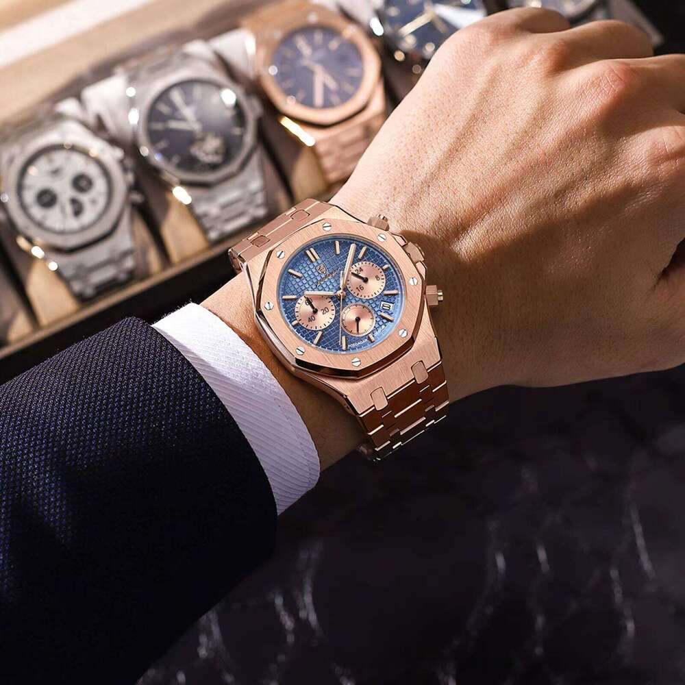 DHwatches Multifunction Men's Watch - Waterproof 50M Chronograph Luminous Quartz Wristwatch with Date & Tachymeter (Model 926)