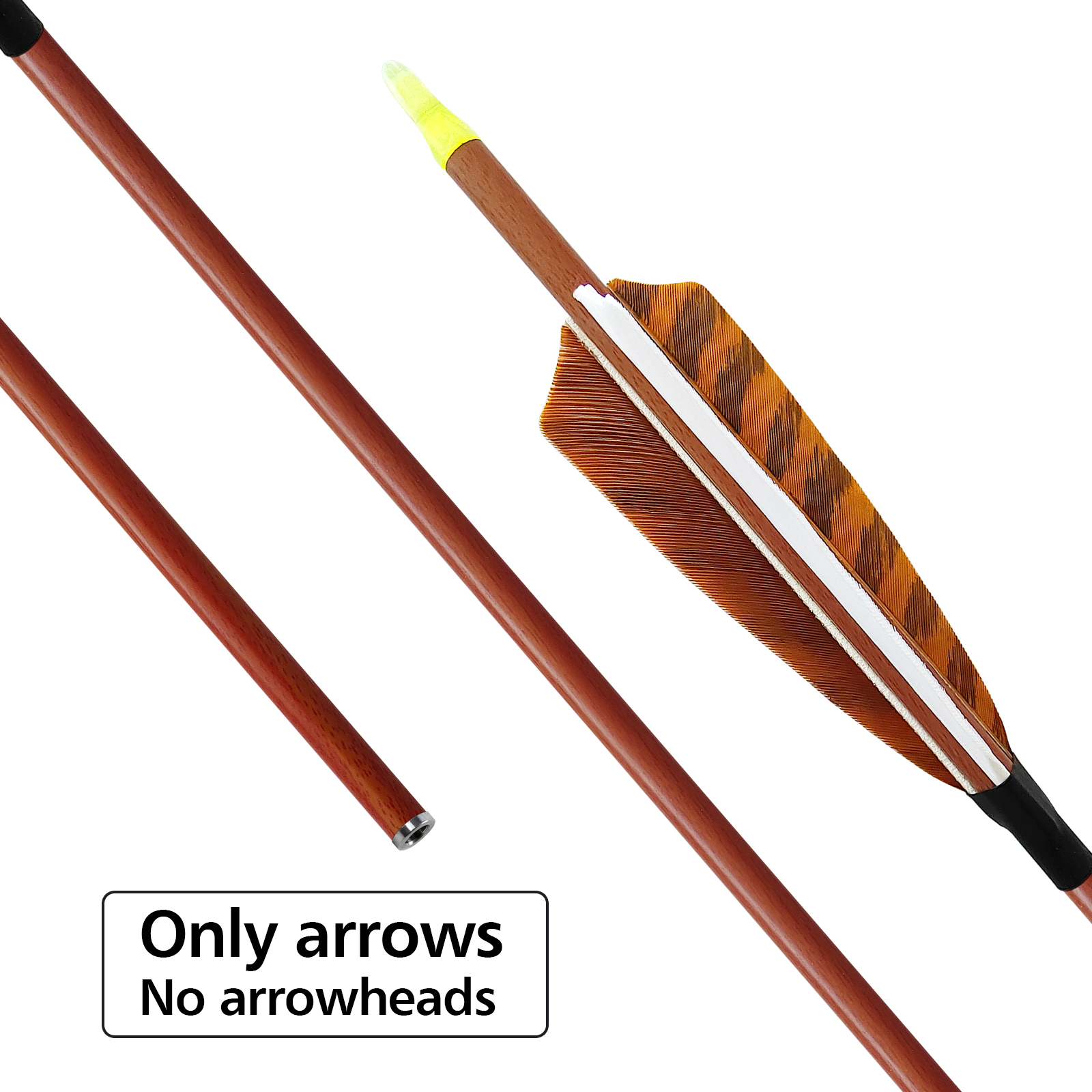 31inch Hunting Arrows Without Arrowheads Woodern Spine250-600 Carbon Fiber Archery Targeting Arrows 6.2mm Practice Arrows for Recurve Bow and Compound