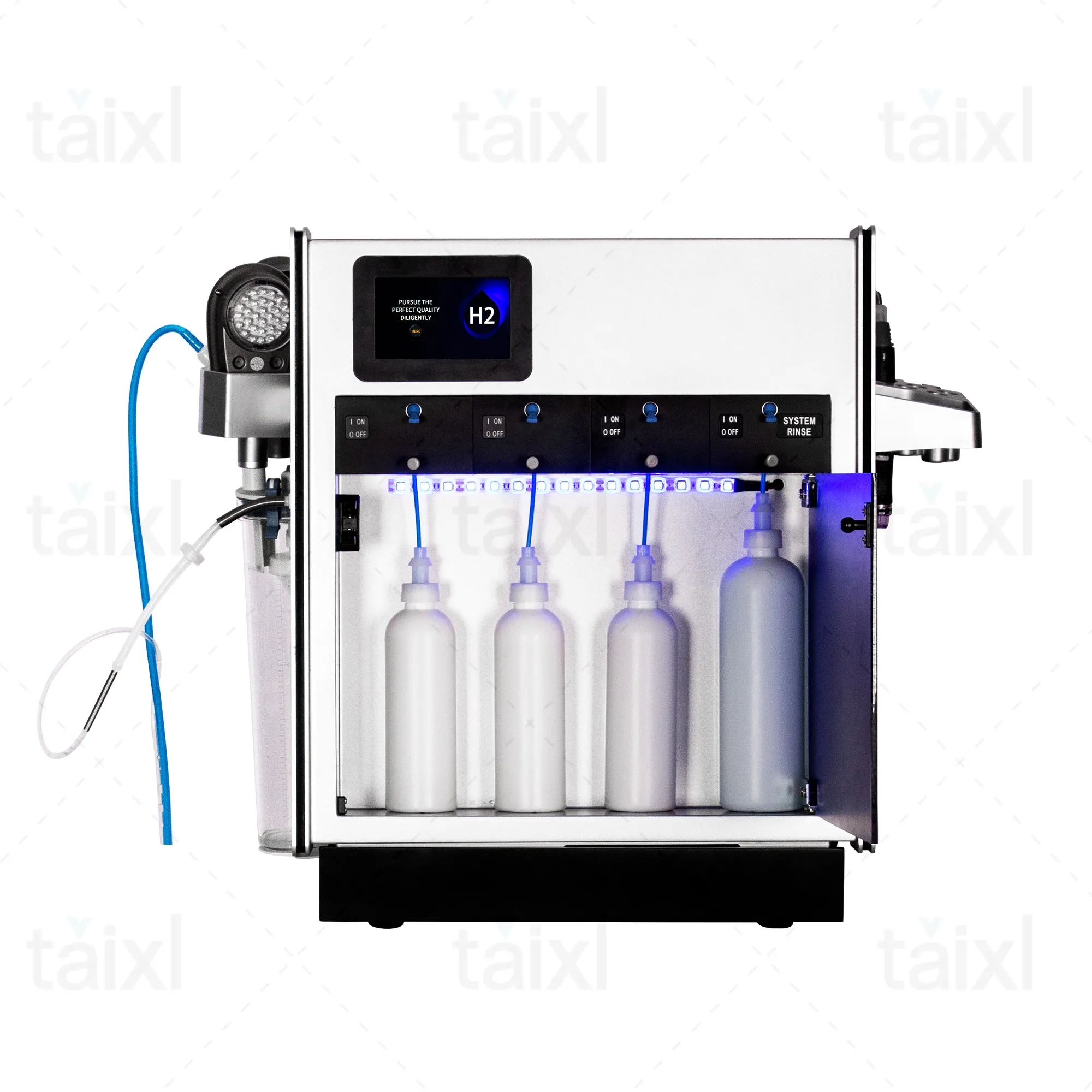 Portable Facial Hydra Dermabrasion Machine H2O2 Small Bubbles Deep Cleans Blackheads and Acne