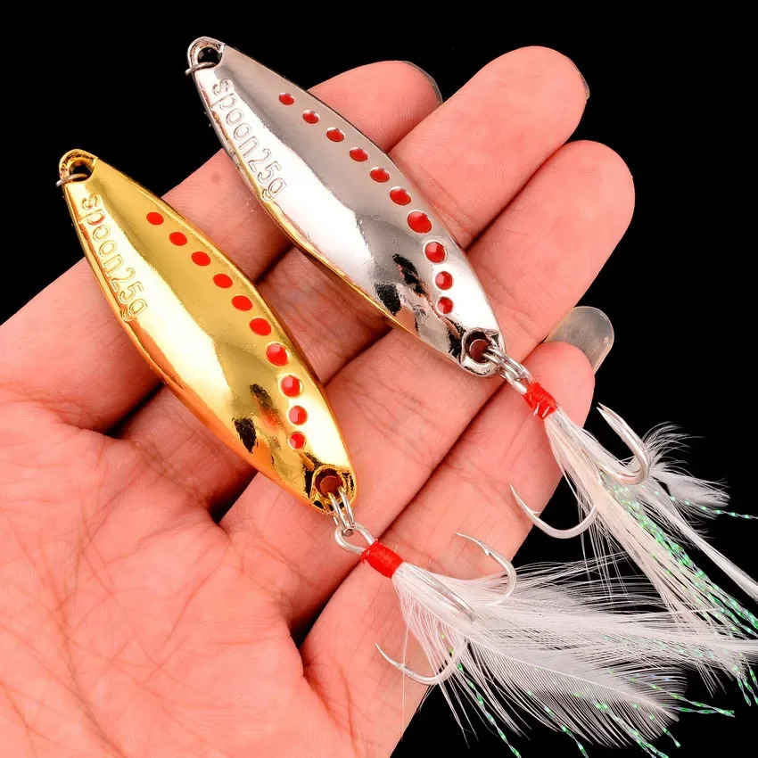 Metal Vib Leech Spinners Spoon Lures 25g 5g 75g 10g 15g 20g 30g Artificial Bait Lure Fishing Tackle for Bass Pike Perch 250708