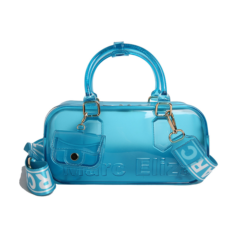 Women's PVC Jelly 2025 Fashionable Niche Single shoulder Cross body Casual and Versatile Hand - held Pillow Bags