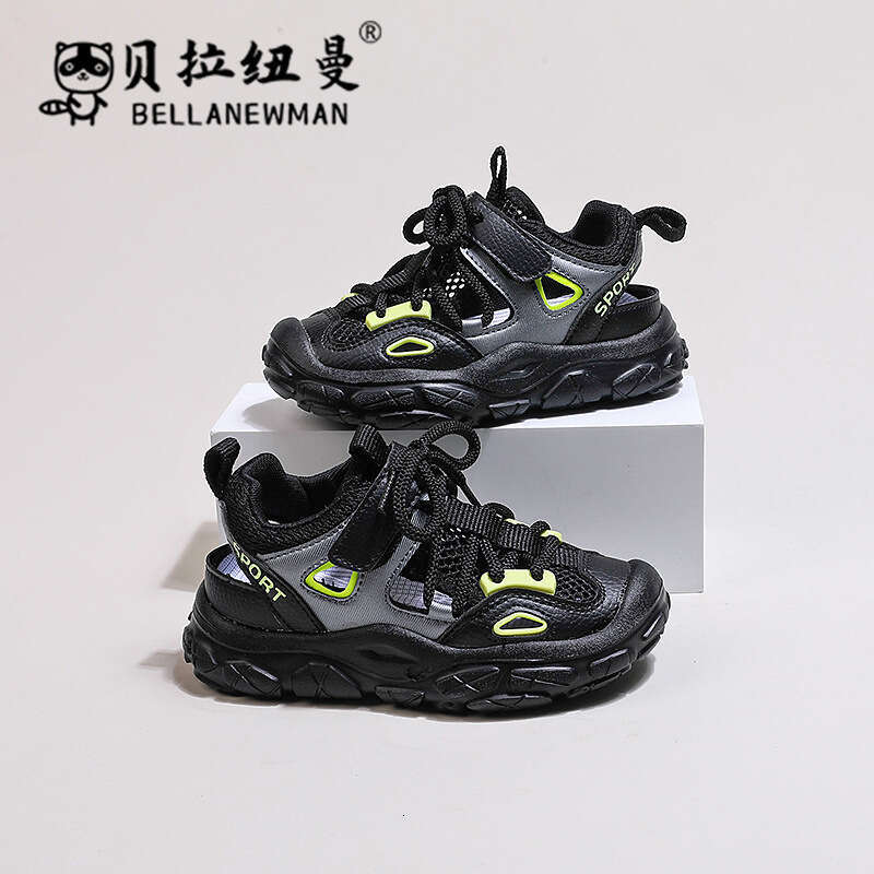 Children's Casual Sandals 2024 Spring Summer New Boys' Single Mesh Breathable Sports Girls' Fashion Dad Shoes