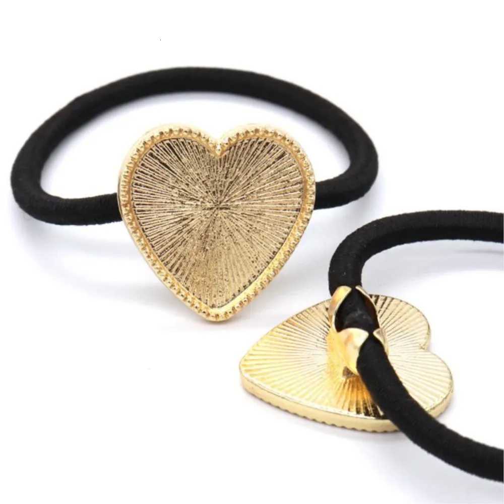 5-20Pcs/Lot Hair Bands Hair Ties Cabochon Setting Frame Tray Moon Star Round Bezel For DIY Women Hair Accessories Jewelry Making W250714V