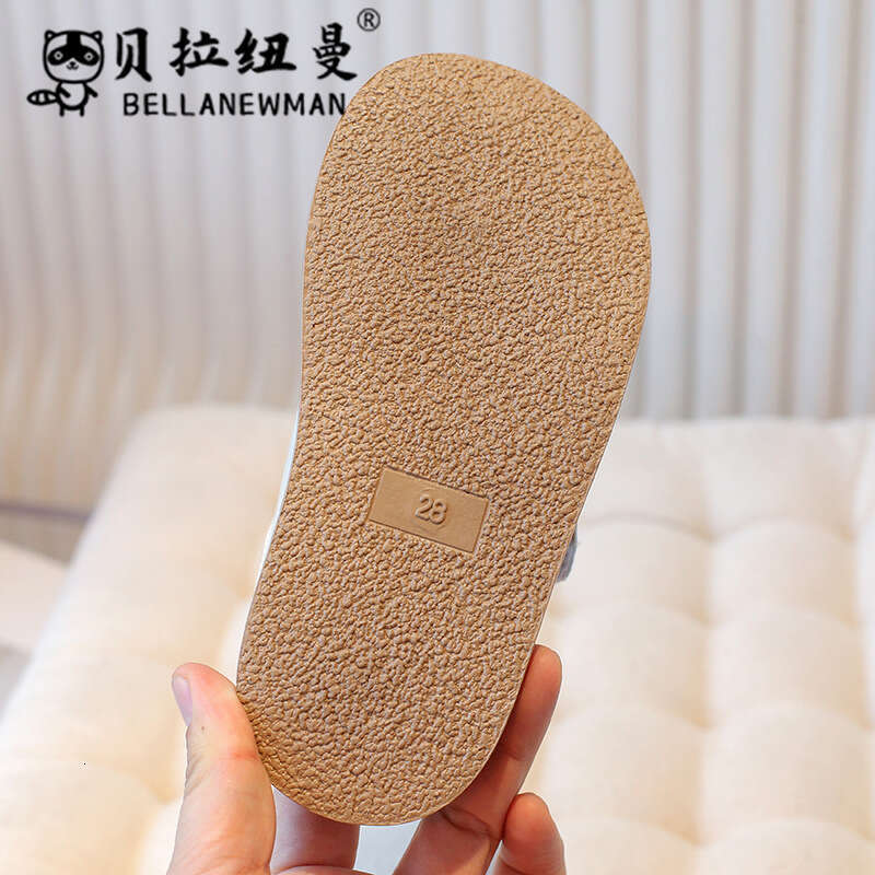 Children's Leather Casual Sandals 2025 Summer New Big Kids One-Strap Slippers Student Beach Shoes