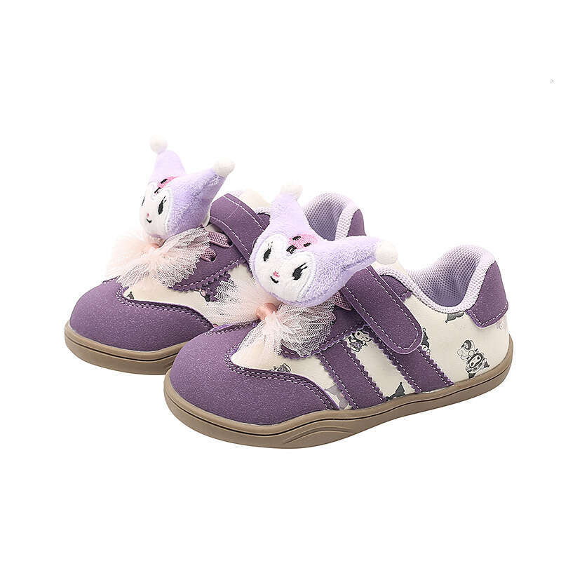 Baby Stylish Cute Cartoon Kuromi Versatile Training Shoes 2025 Spring Autumn New Fashion Sneakers for Girls