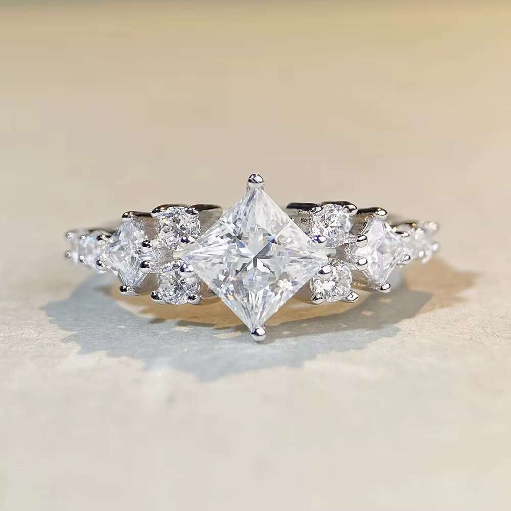 Moissanite Diamond Women Luxury Wedding Rings 925 Sterling Silver Rings Moissanite Ring