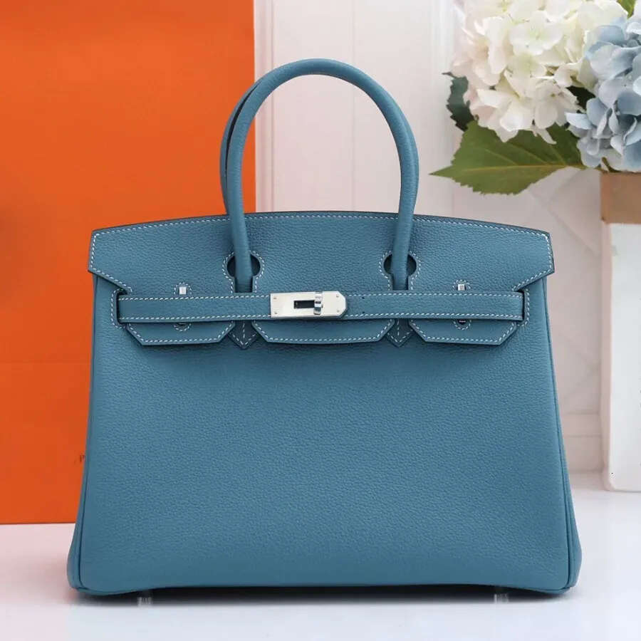 Designer bag Womens Brown Handbag 25cm 30cm 35cm Genuine Leather Handmade Lock Inner Zipper Pocket Fashion Shoulder Bag quality 10A