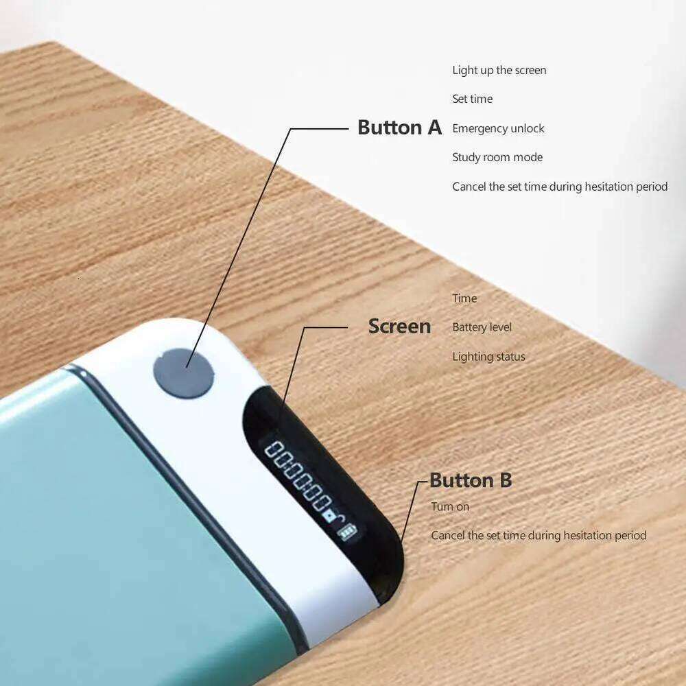 Keepin Smart Lock Box Timer Bag Portable Mobile Phone Safe Locking Case Self-Discipline Cell Phones Timed Lockbox