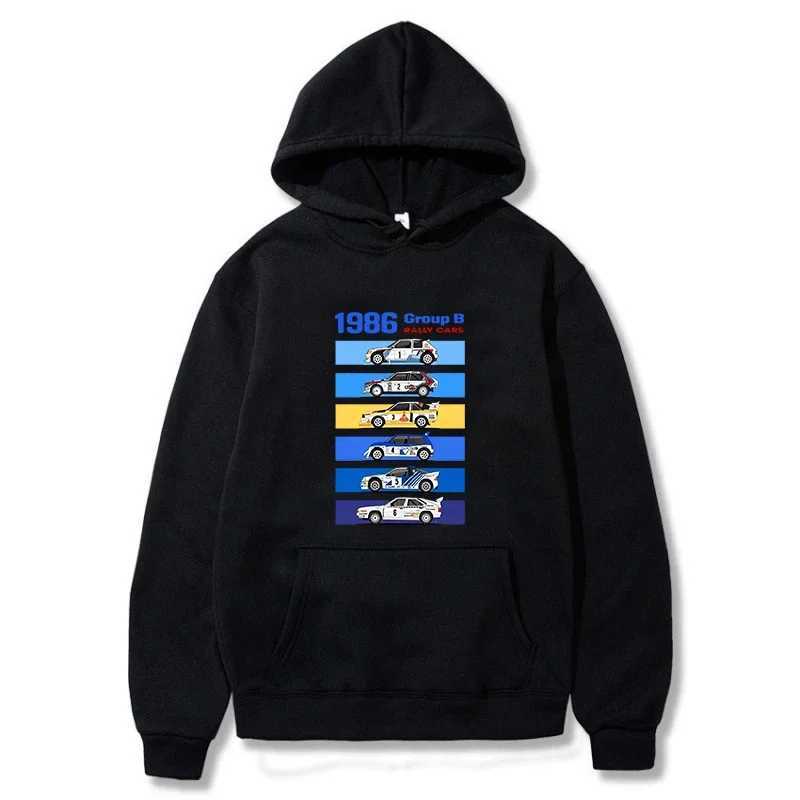 New Mens Hoodie 1986 Group B Rally Print Hoodie Hot Sale Men Women Vintage Casual Sweatshirt Unisex Long SLeeve PulloversXJ250714