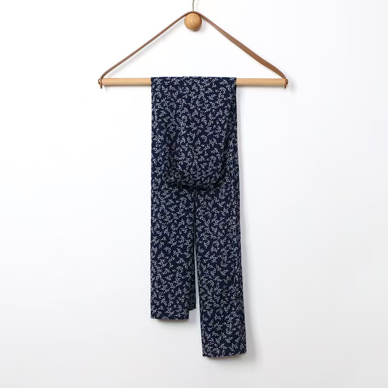 T1214 Spring and summer small floral daisy pure cotton printed small square scarf literary forest girl hair scarf